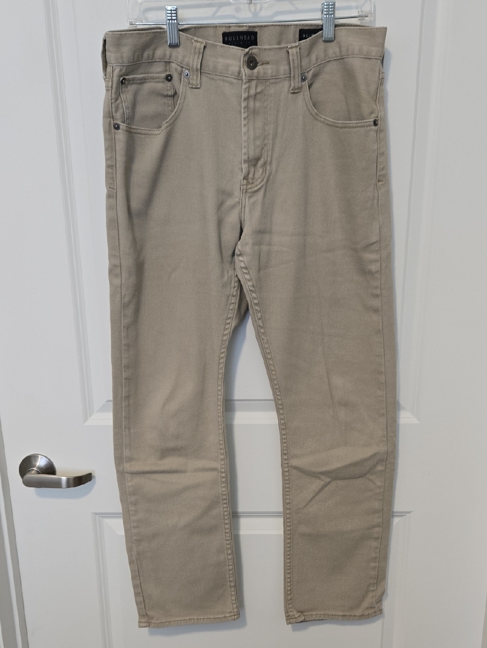 Bullhead Slim Straight Jeans in Beige 34x32 Vintage Clean Soft